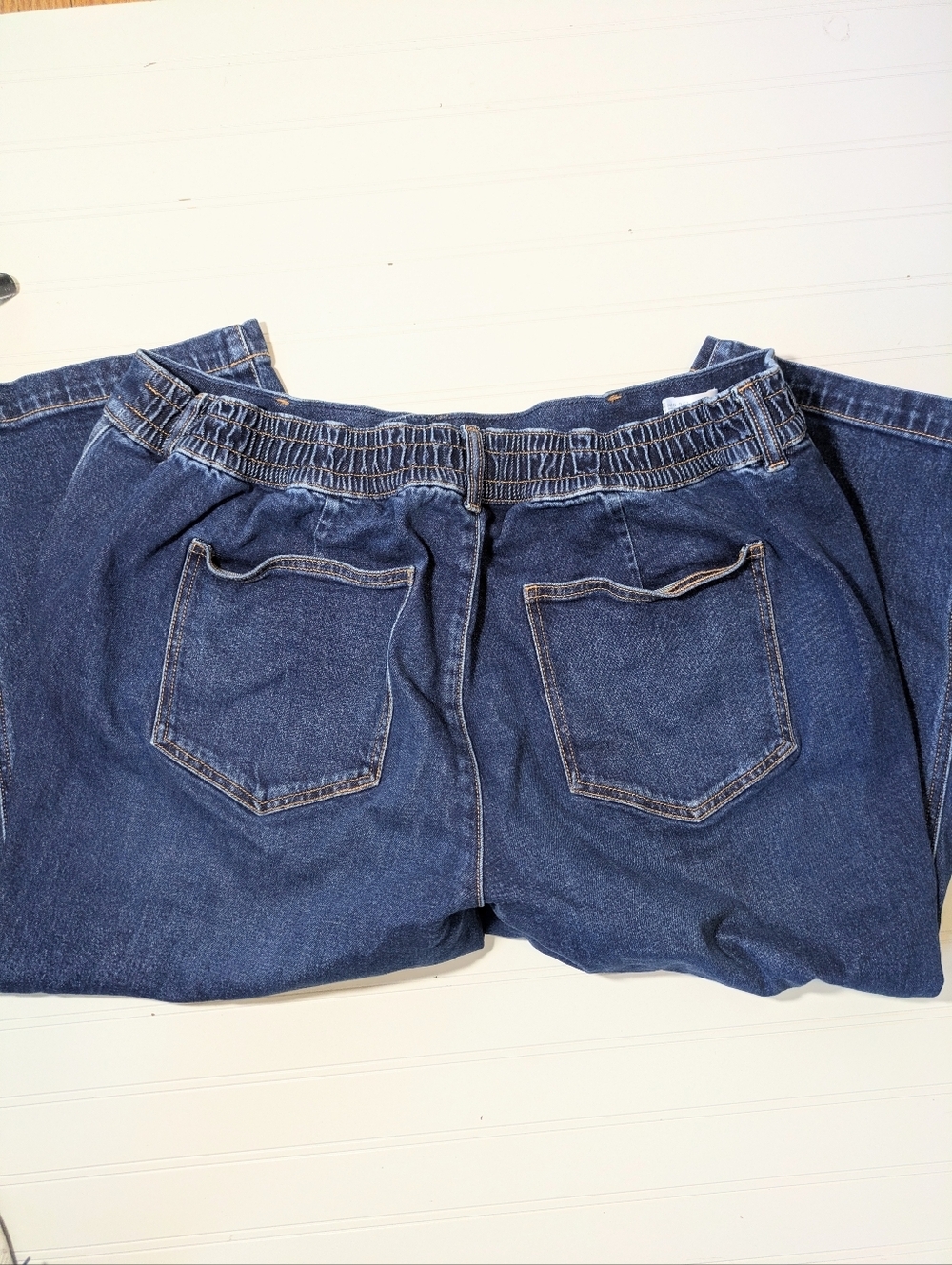 Lane Bryant Dark Wash Mid-rise Boyfriend Capri Jeans - Picture 3 of 7